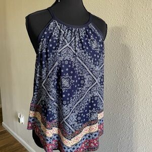 Chic Navy with Paisley Women's Blouse